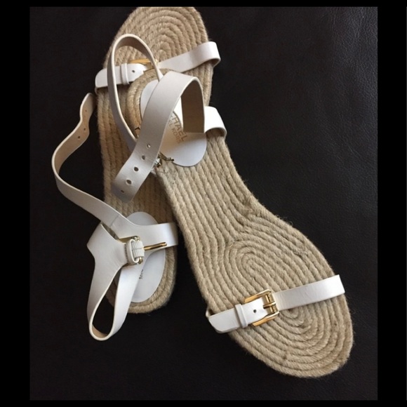Michael Kors White Jute Strap Sandals - Picture 3 of 5